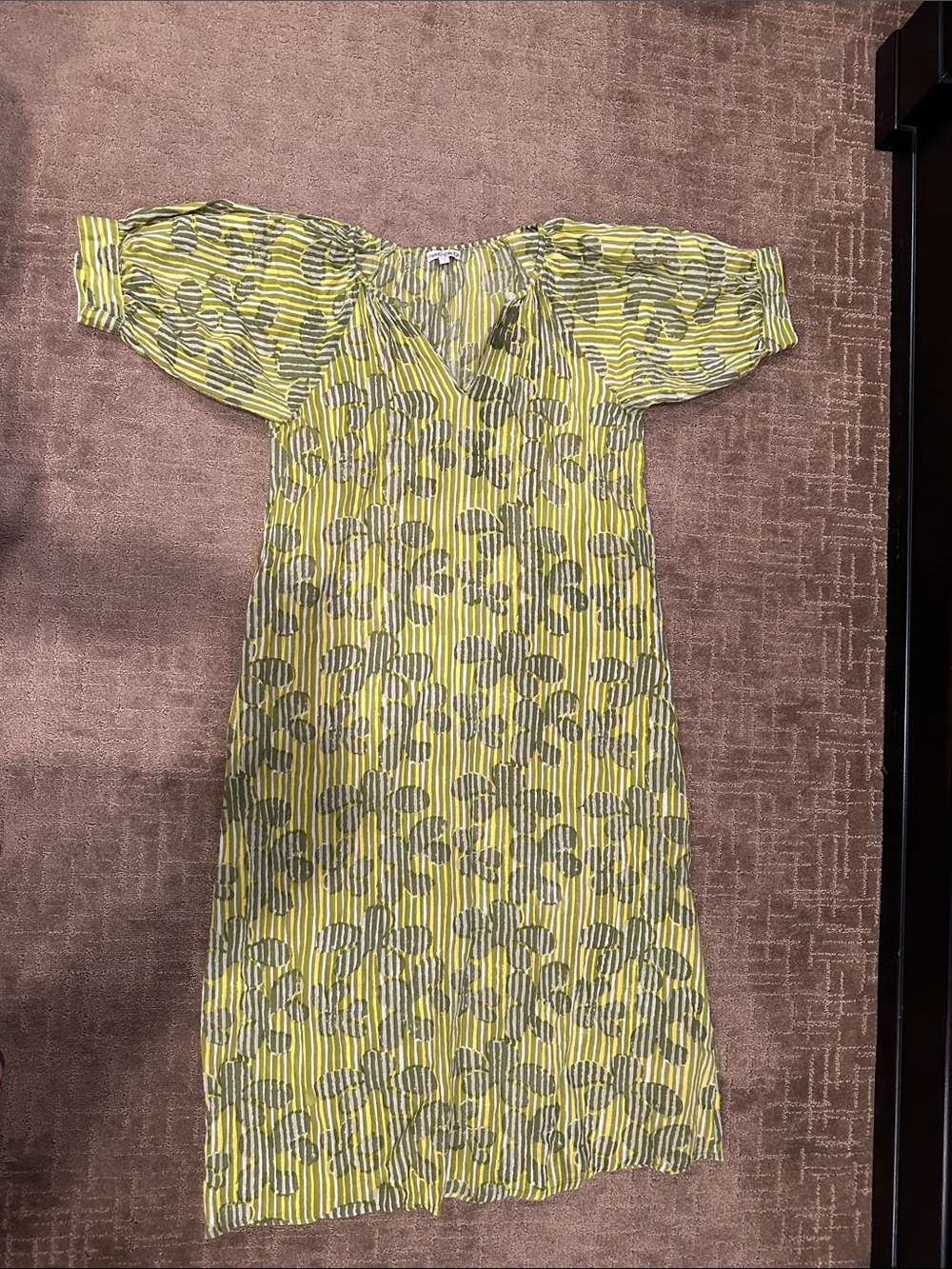 Natural Block Printed Cotton Dress